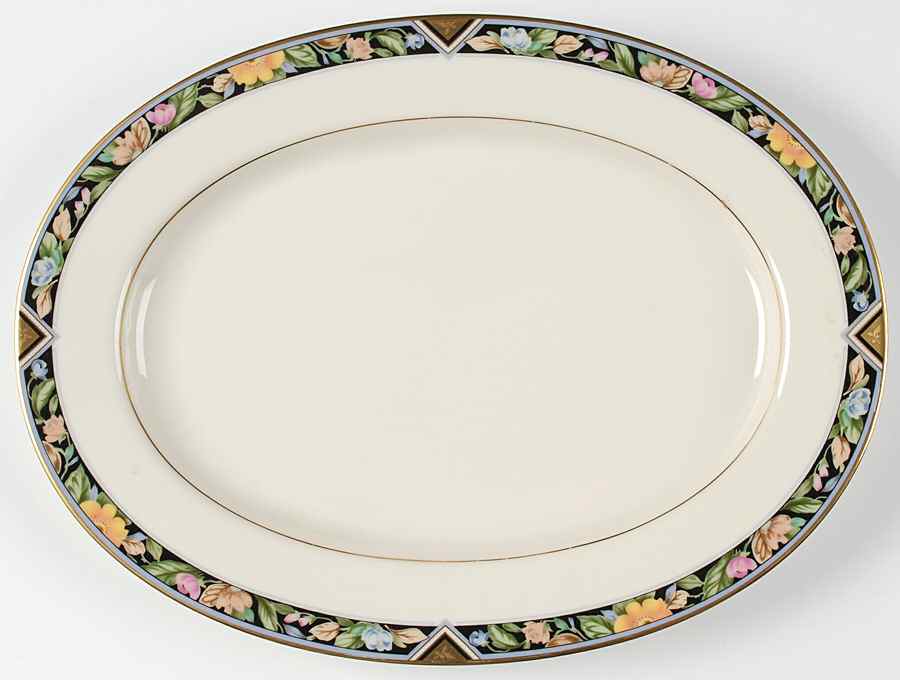 Fleur Royale 14" Oval Serving Platter by Oscar De La Renta-1
