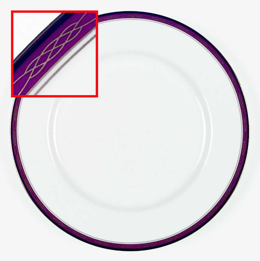 Gold Bracelet Red Dinner Plate by Oscar De La Renta-1