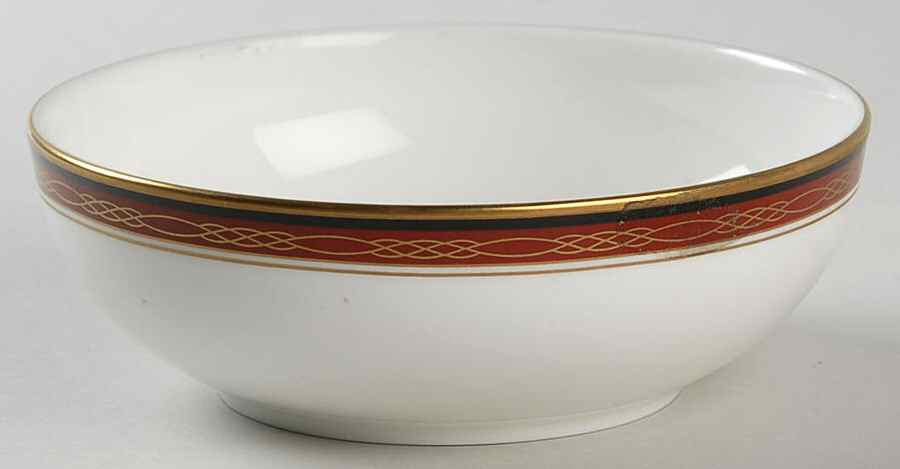 Gold Bracelet Red Fruit/Dessert (Sauce) Bowl by Oscar De La Renta-1
