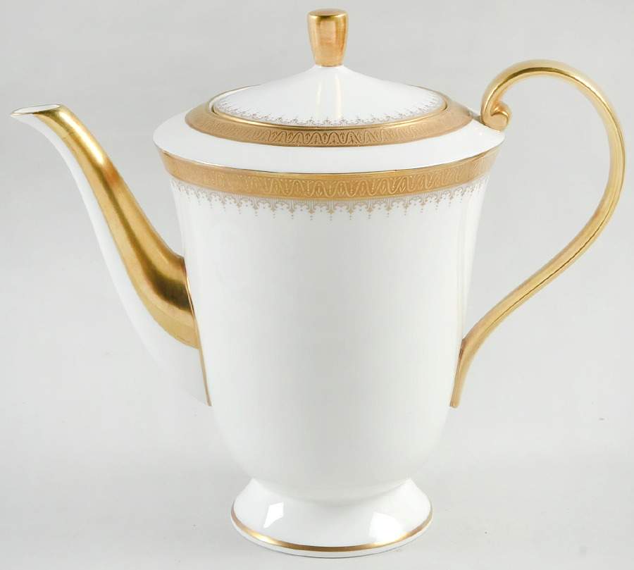 Golden Coin Coffee Pot & Lid by Oscar De La Renta-1