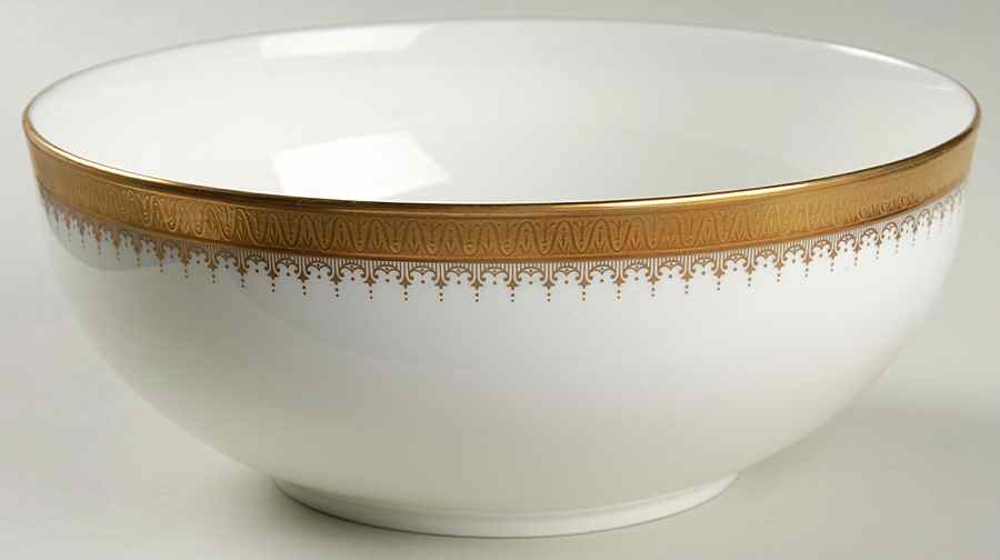 Golden Coin 8" Round Vegetable Bowl by Oscar De La Renta-1