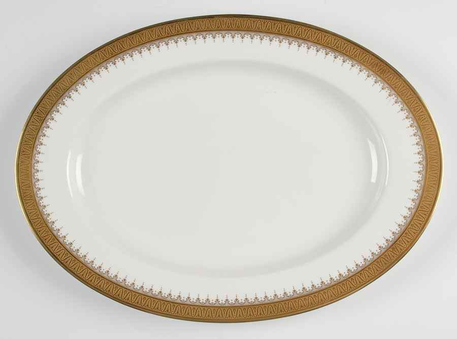 Golden Coin 12" Oval Serving Platter by Oscar De La Renta-1