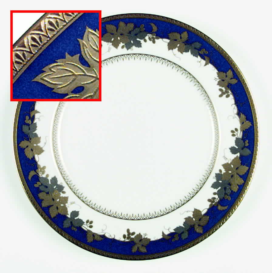 Gold Leaf Dinner Plate by Oscar De La Renta-1