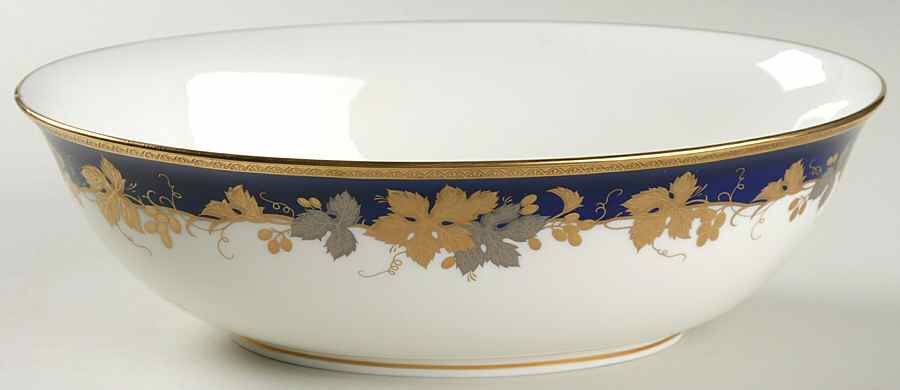 Gold Leaf 9" Oval Vegetable Bowl by Oscar De La Renta-1
