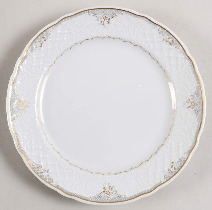 Grey Bouquet Salad Plate by Oscar De La Renta-1