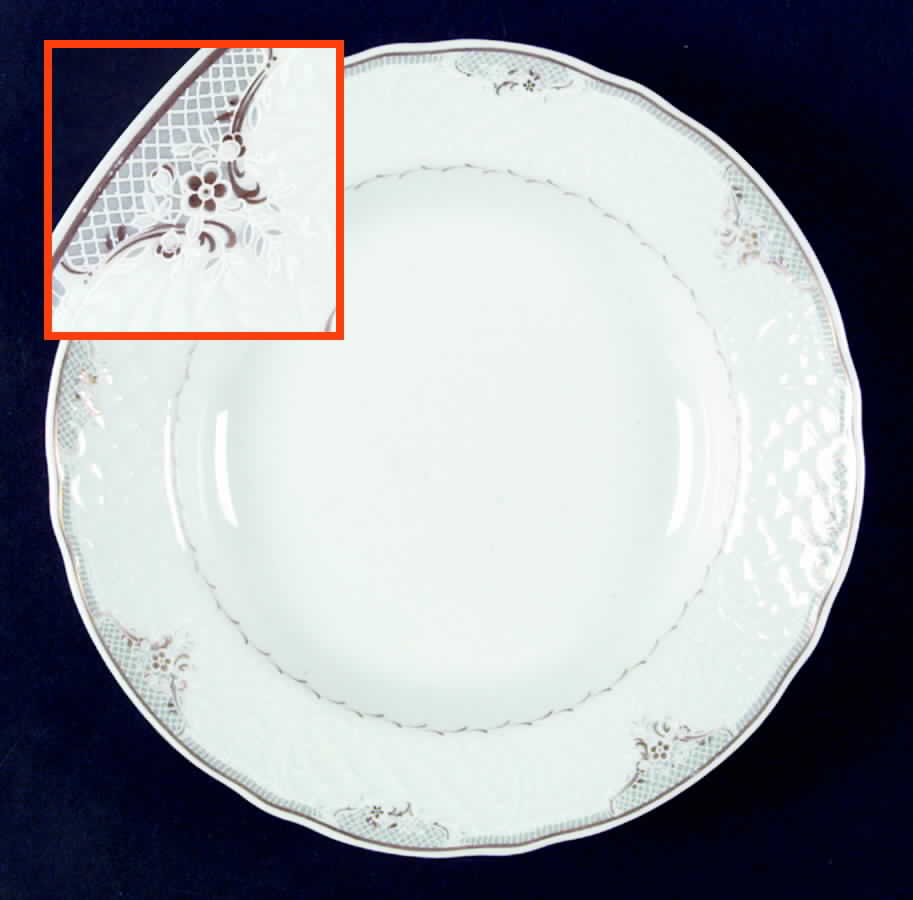 Grey Bouquet Large Rim Soup Bowl by Oscar De La Renta-1