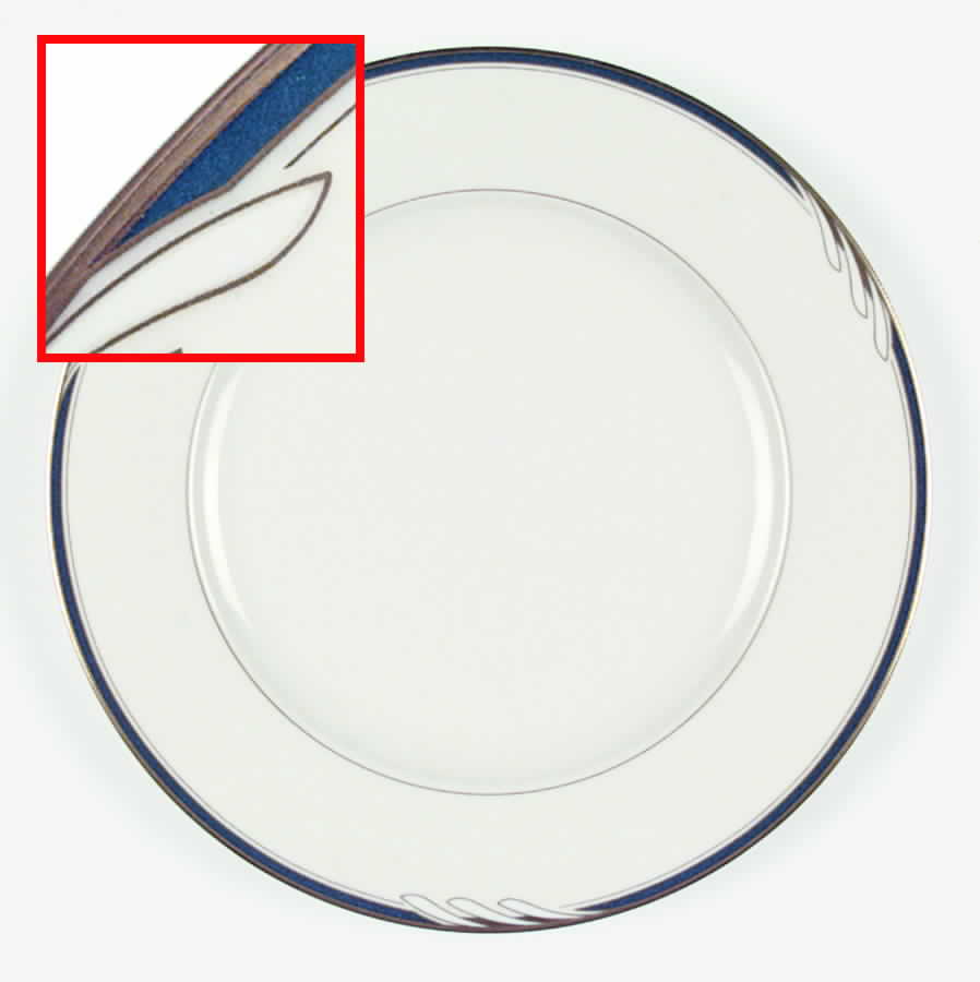 Hospitality Blue Dinner Plate by Oscar De La Renta-1