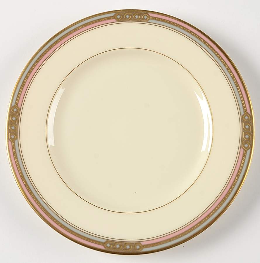 Insignia Pink Gray Bread & Butter Plate by Oscar De La Renta-1