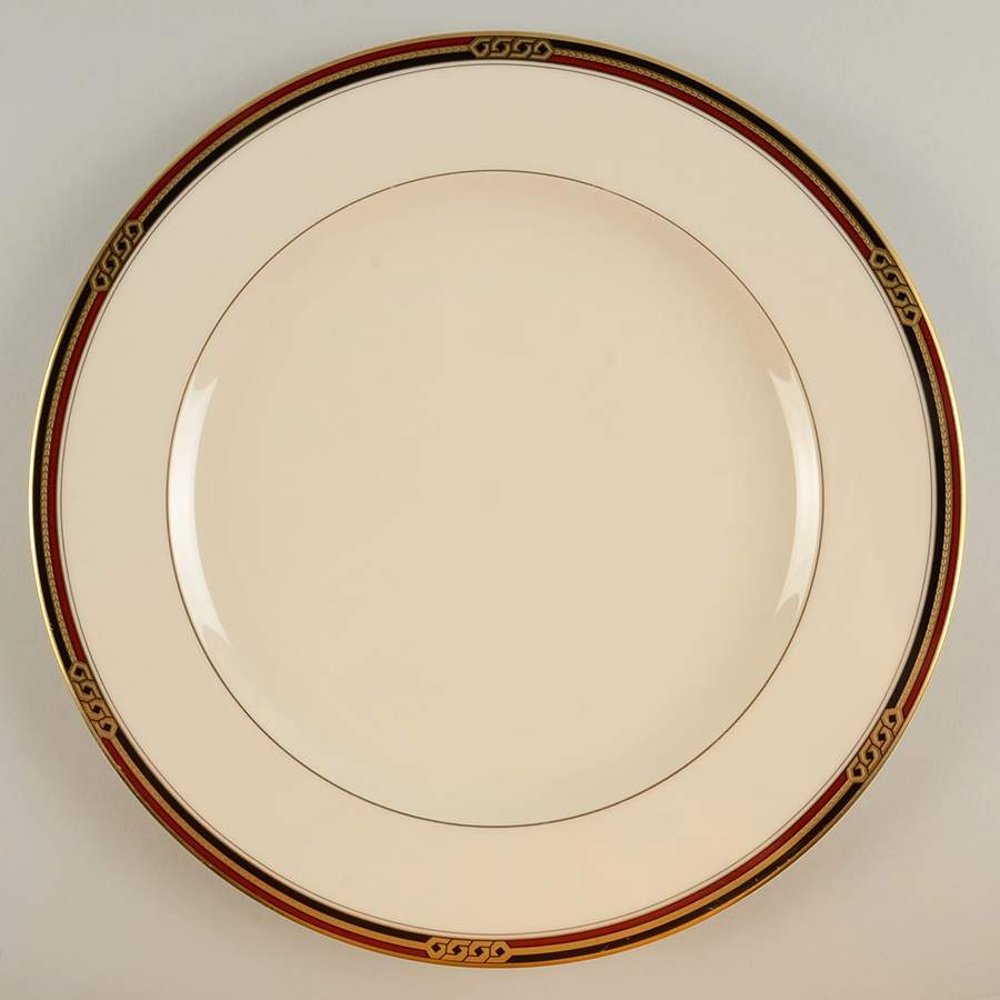 Insignia Red Black 12" Chop Plate (Round Platter) by Oscar De La Renta-1
