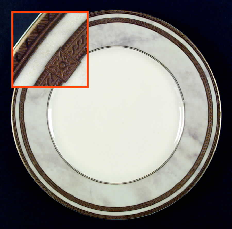 Ivory Travertine Dinner Plate by Oscar De La Renta-1