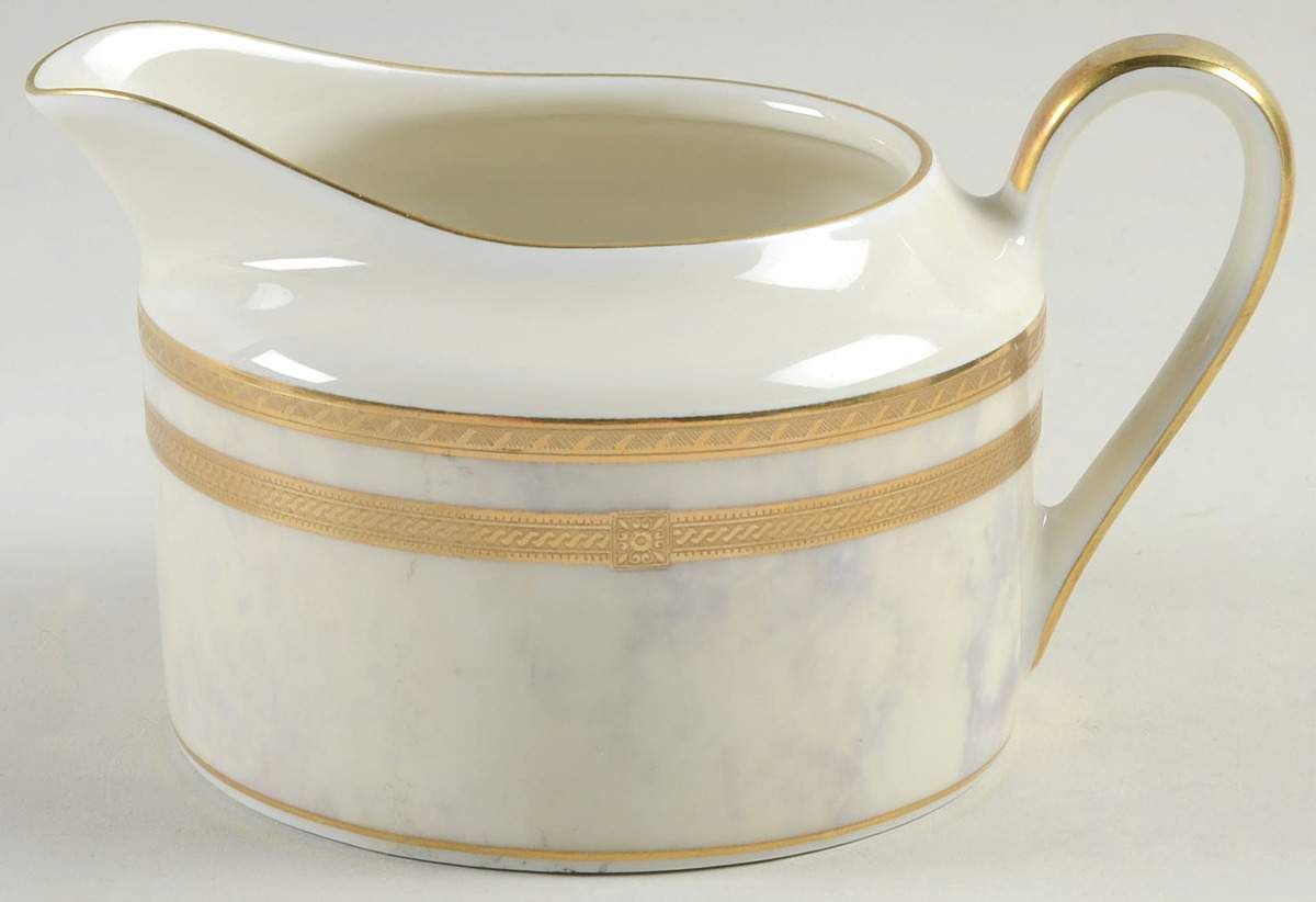 Ivory Travertine Gravy Boat & Underplate/Relish by Oscar De La Renta-1