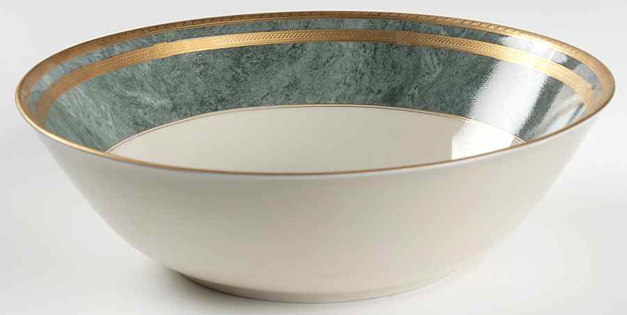 Jade Travertine 10" Round Vegetable Bowl by Oscar De La Renta-1
