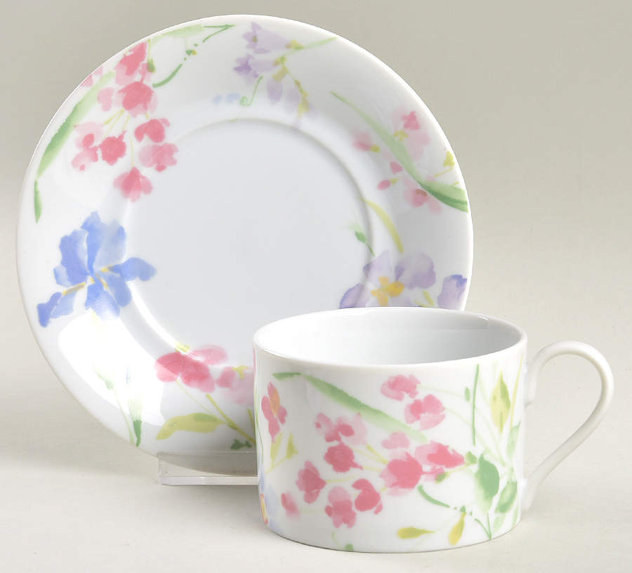 Kensington Garden Flat Cup & Saucer Set by Oscar De La Renta-1