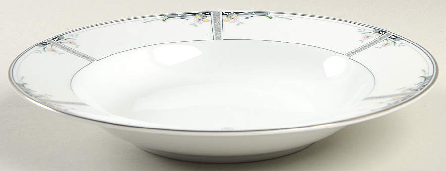 Luxury Garden Large Rim Soup Bowl by Oscar De La Renta-1