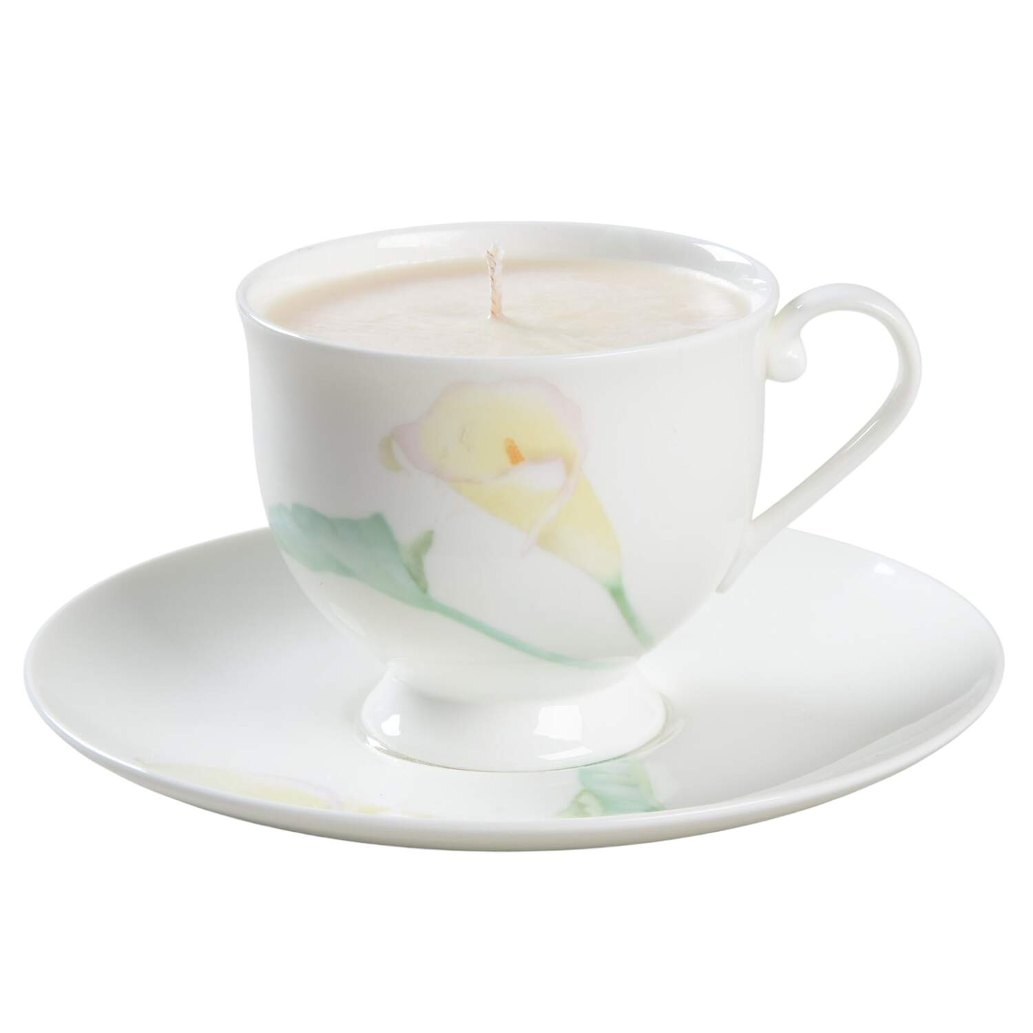New Flair Scented Cup & Saucer Candle-Ocean  HC by Oscar De La Renta-1