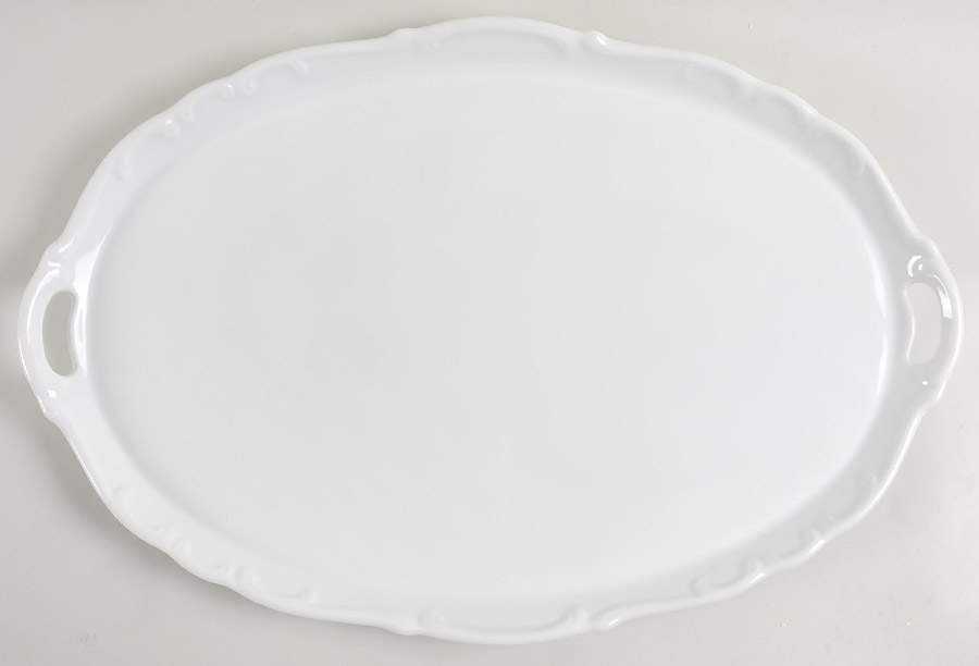 Old Dresden 17" Oval Handled Tray by Oscar De La Renta-1
