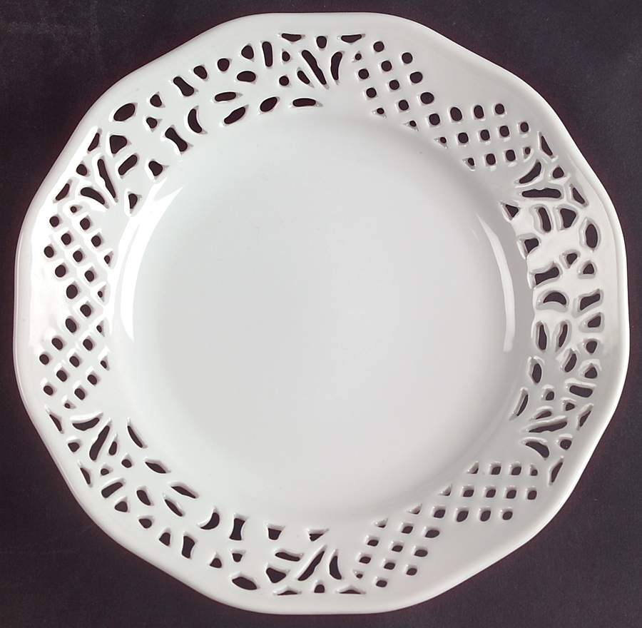 Old Dresden Pierced Bread & Butter Plate by Oscar De La Renta-1