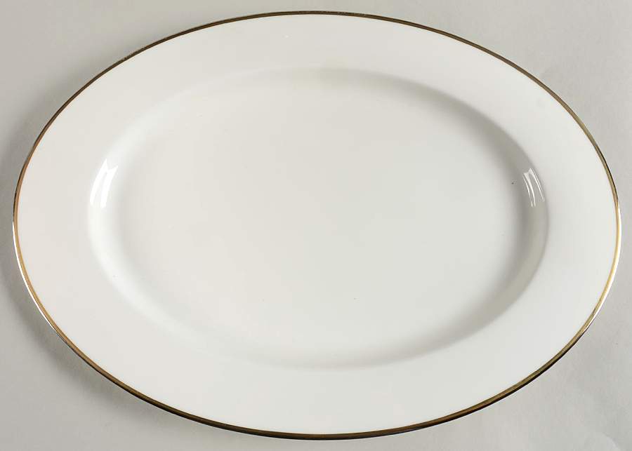 Precious Metals 17" Oval Serving Platter by Oscar De La Renta-1