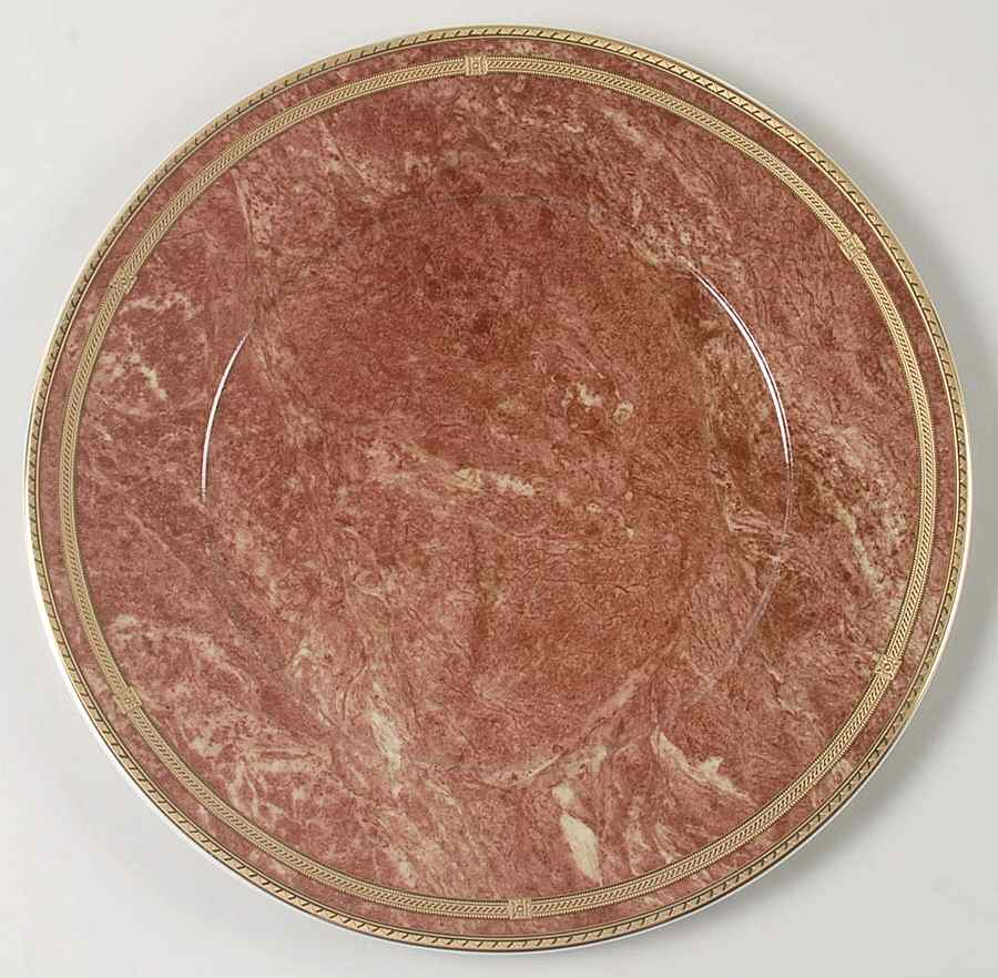 Rose Travertine Service Plate (Charger) by Oscar De La Renta-1