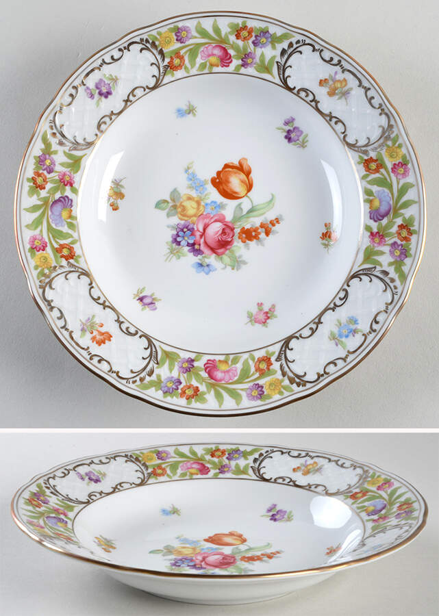 Royale Large Rim Soup Bowl by Oscar De La Renta-1