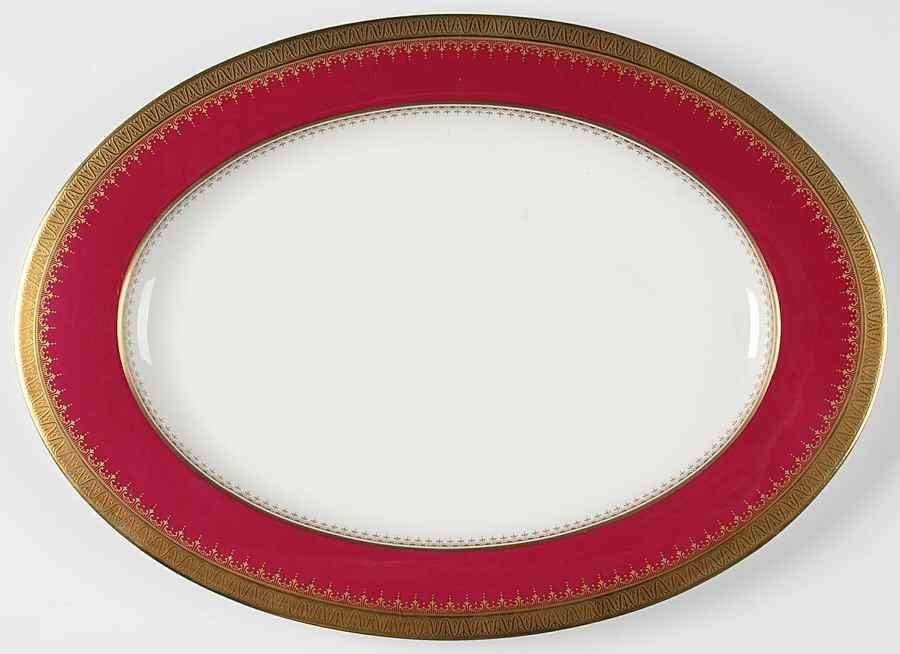 R.S.V.P. 15" Oval Serving Platter by Oscar De La Renta-1