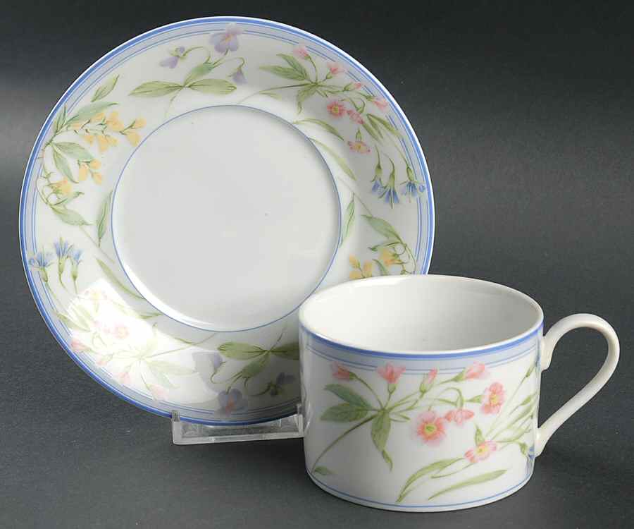 Spring Delight Flat Cup & Saucer Set by Oscar De La Renta-1