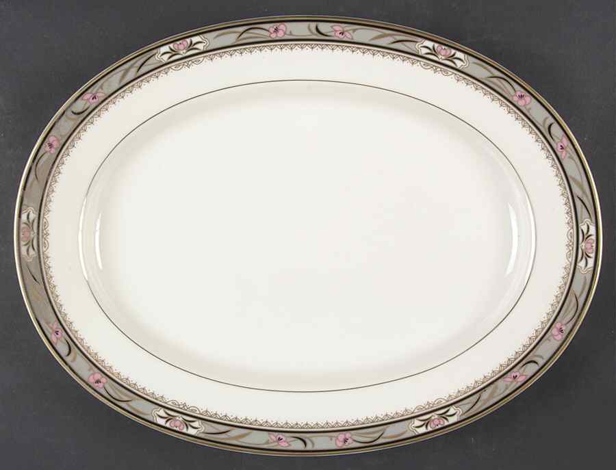 Swiss Chateau 13" Oval Serving Platter by Oscar De La Renta-1