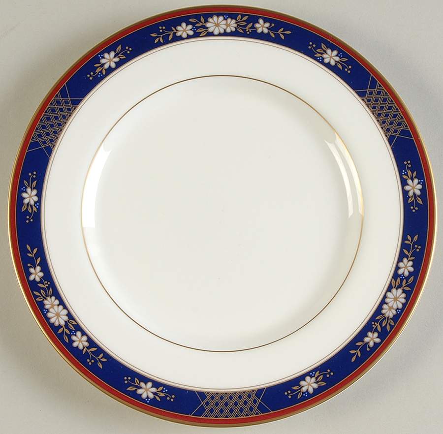 Tapestry Blue Bread & Butter Plate by Oscar De La Renta-1