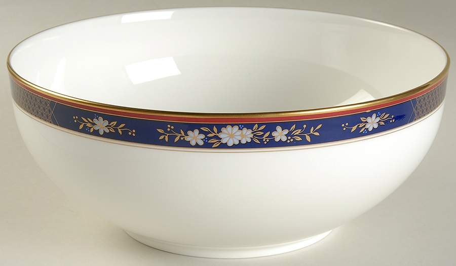 Tapestry Blue 8" Round Vegetable Bowl by Oscar De La Renta-1