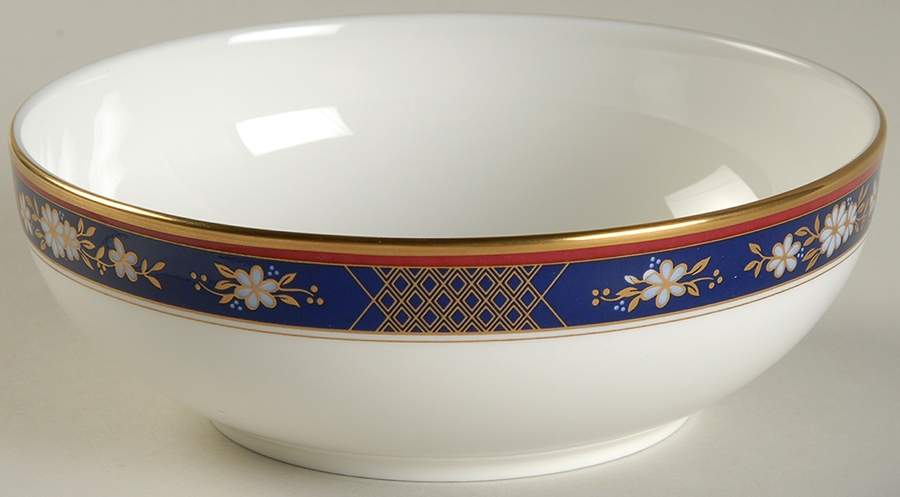 Tapestry Blue Fruit/Dessert (Sauce) Bowl by Oscar De La Renta-1