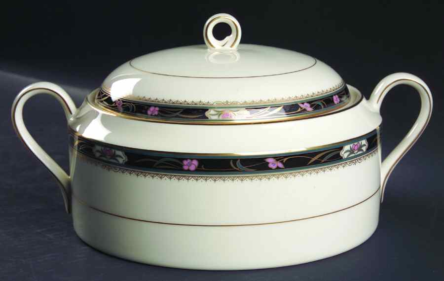 Twilight Bouquet Round Covered Vegetable by Oscar De La Renta-1