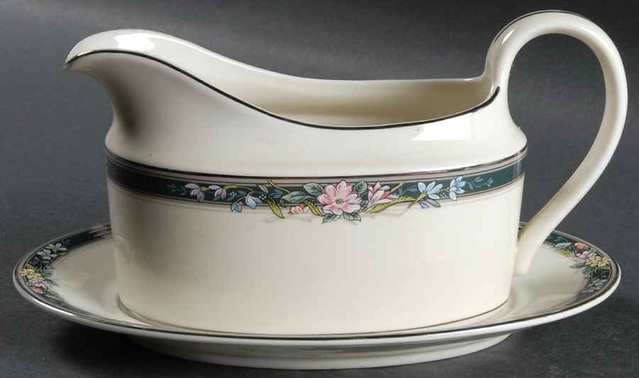 Twilight Bouquet Gravy Boat & Underplate by Oscar De La Renta-1