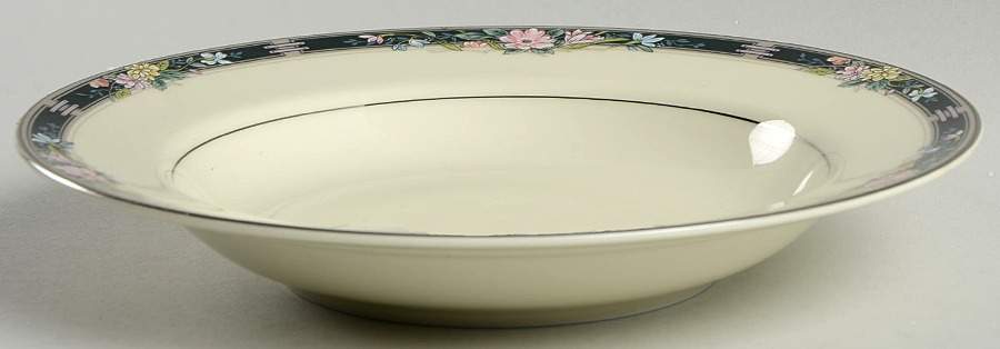 Twilight Bouquet Rim Soup Bowl by Oscar De La Renta-1