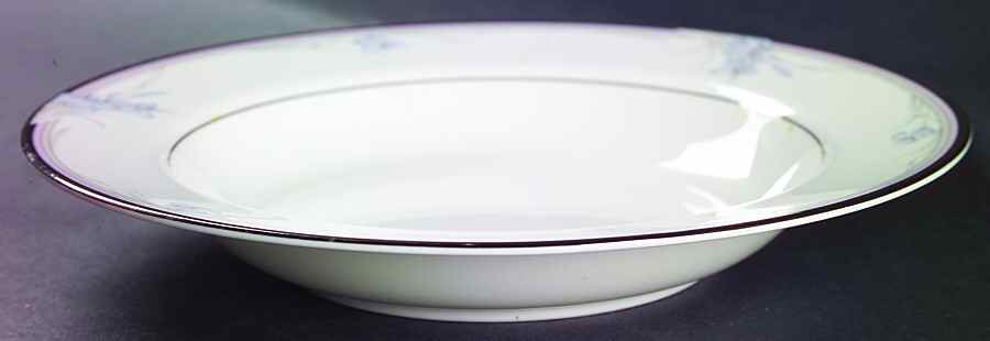 Vintage Blue Large Rim Soup Bowl by Oscar De La Renta-1