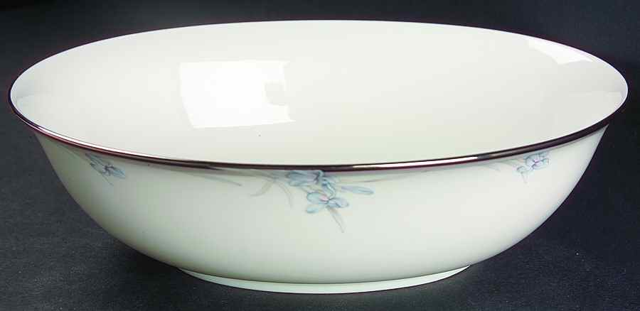Vintage Blue 9" Oval Vegetable Bowl by Oscar De La Renta-1