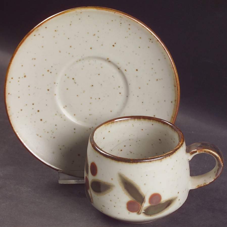 Bittersweet Flat Cup & Saucer Set by Otagiri-1