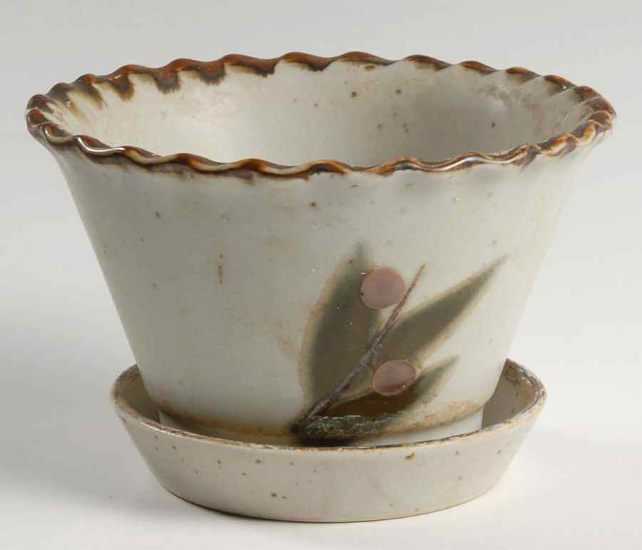 Bittersweet Small Flower Pot & Underplate by Otagiri-1
