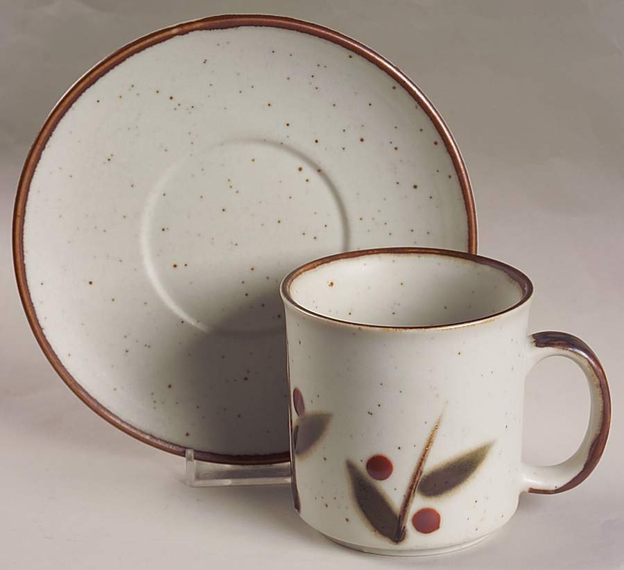 Bittersweet Flat Cup & Saucer Set by Otagiri-1