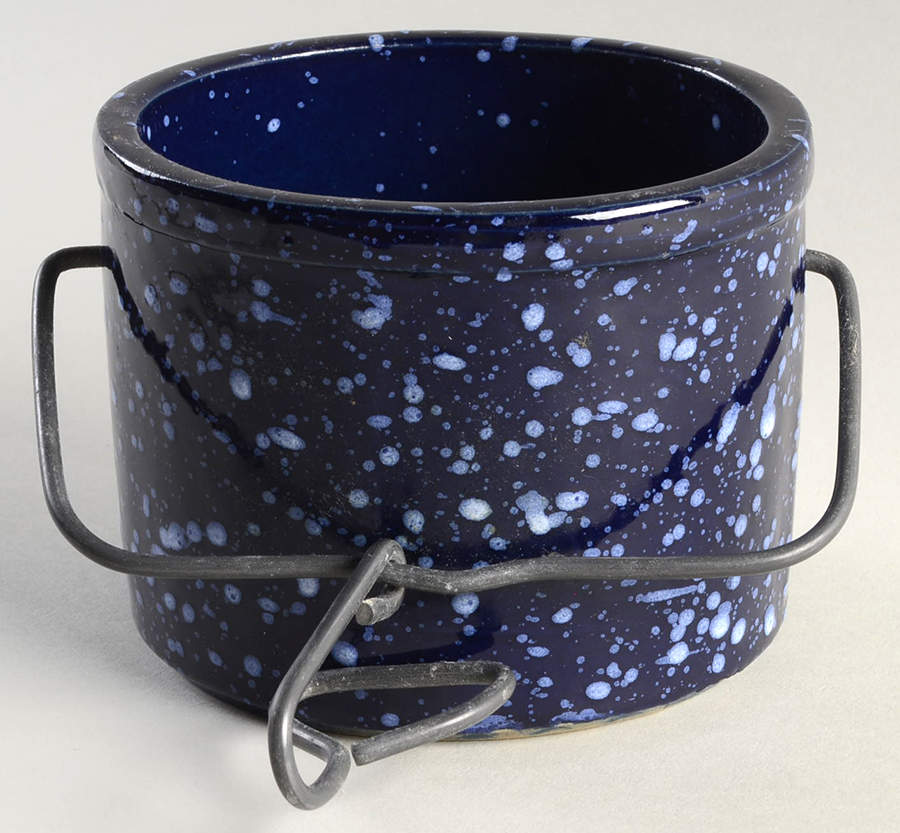 Blue Spackle 4" Storage Crock No Lid by Otagiri-1