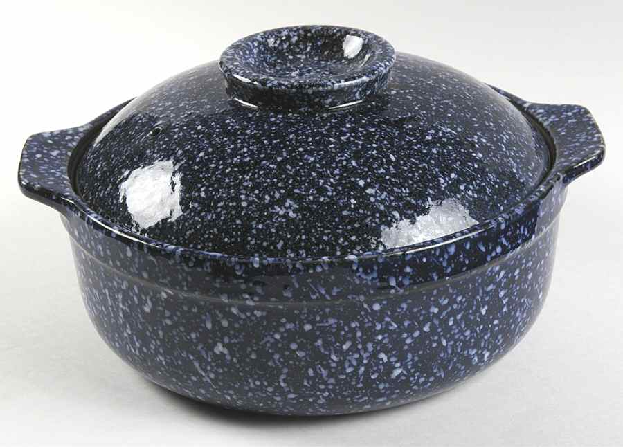 Blue Spackle 2 Qt Round Covered Casserole by Otagiri-1