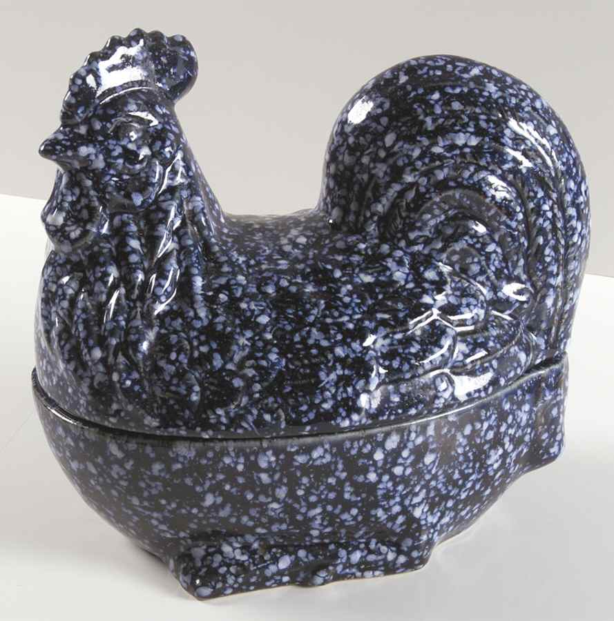 Blue Spackle Hen On Nest by Otagiri-1