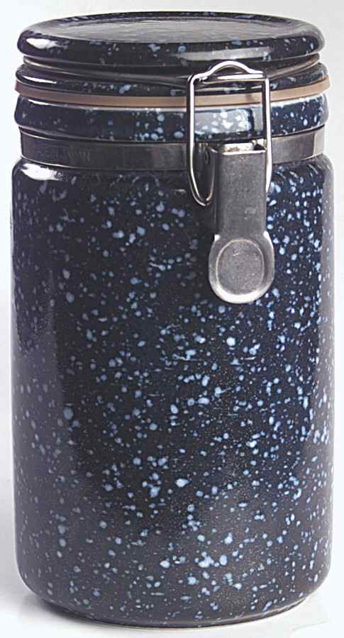Blue Spackle 7" Storage Jar & Lid by Otagiri-1
