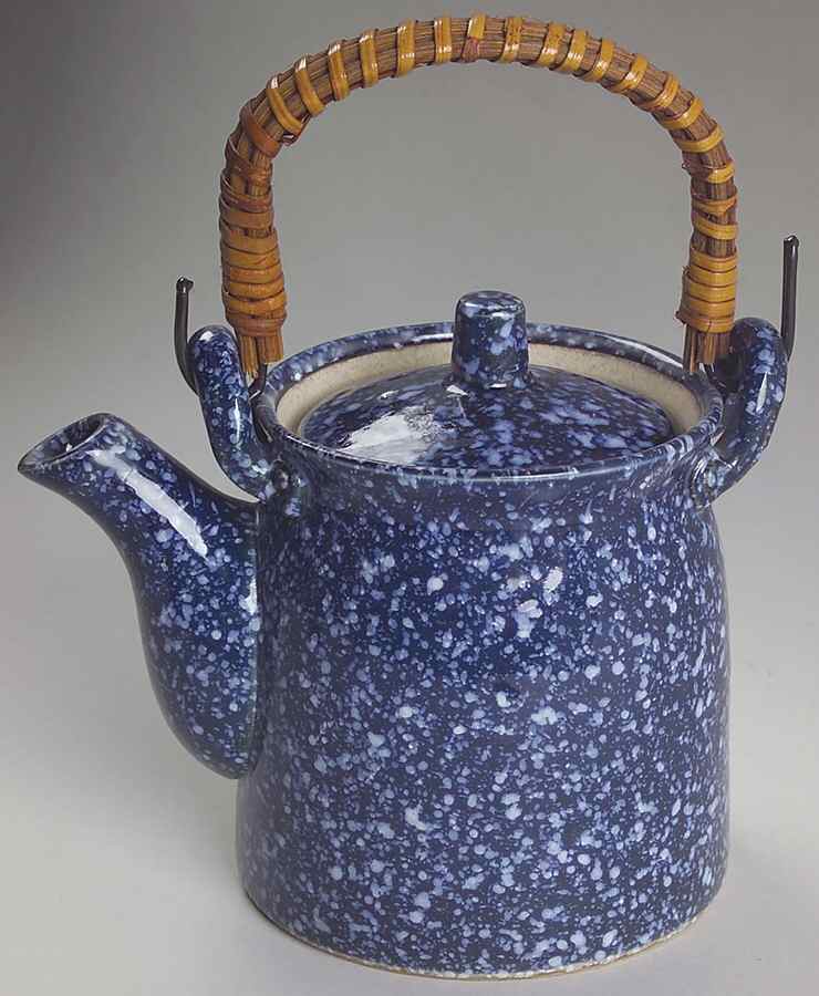 Blue Spackle Teapot & Lid by Otagiri-1