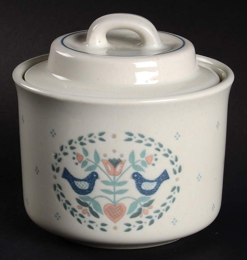 Bluebird Sugar Bowl & Lid by Otagiri-1