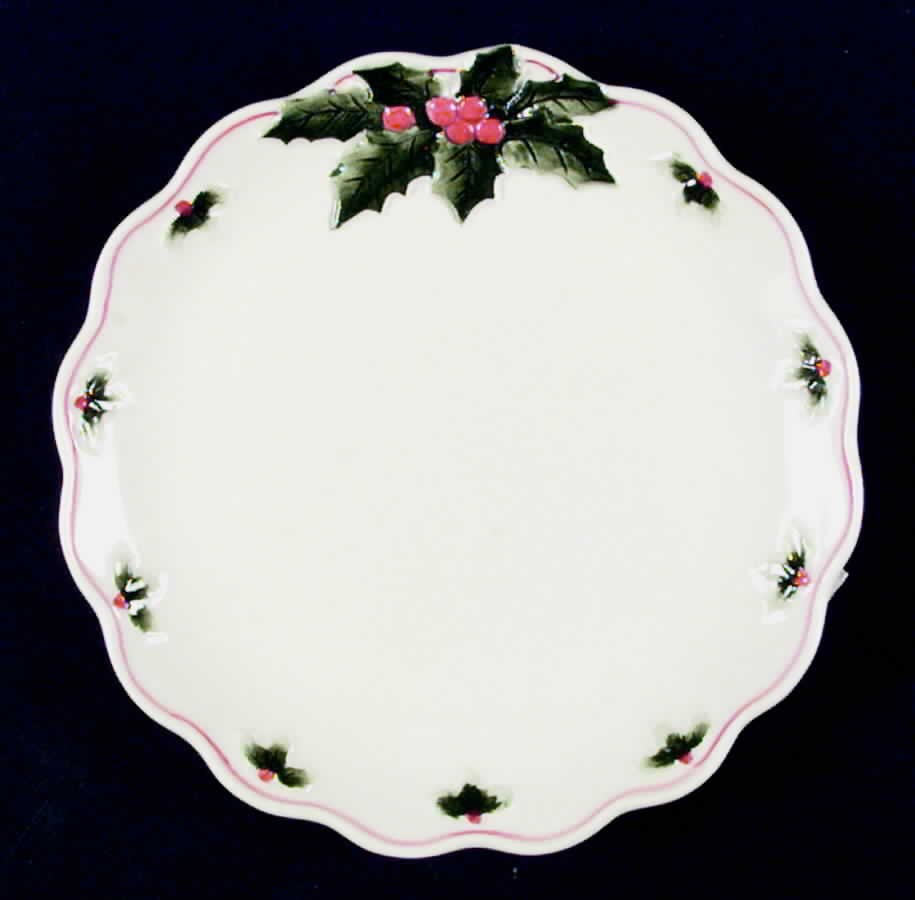 Holly Salad Plate by Otagiri-1