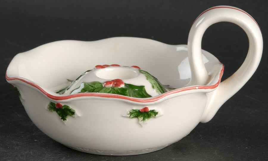 Holly Handled Candleholder by Otagiri-1