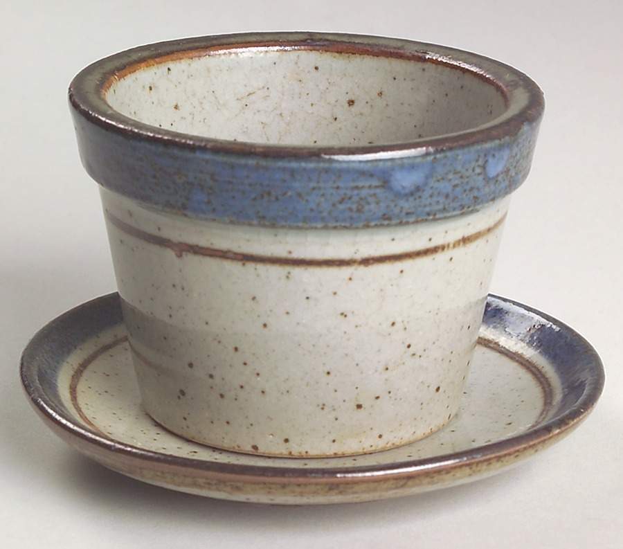 Mariner 2" Flower Pot & Underplate by Otagiri-1