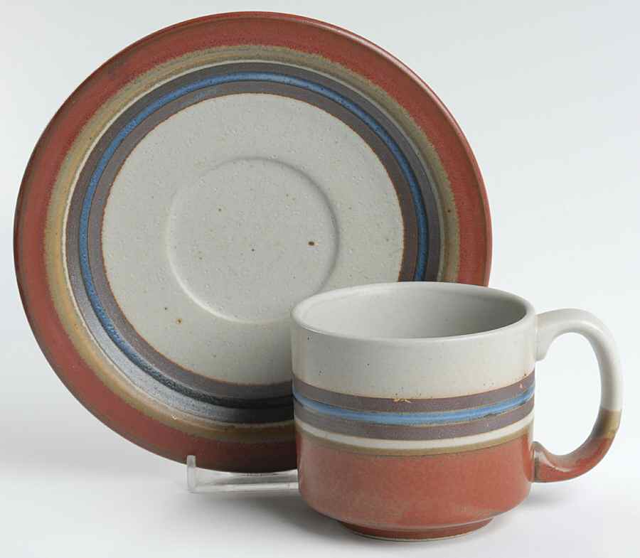 Mirage Flat Cup & Saucer Set by Otagiri-1
