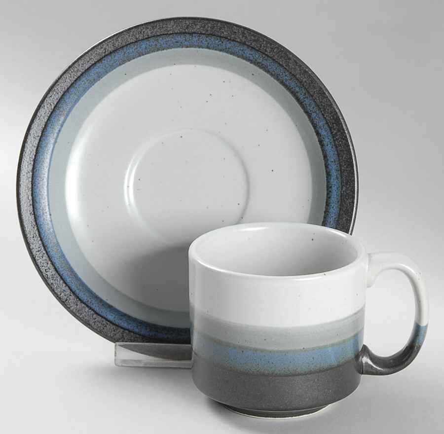 Moonlight Flat Cup & Saucer Set by Otagiri-1