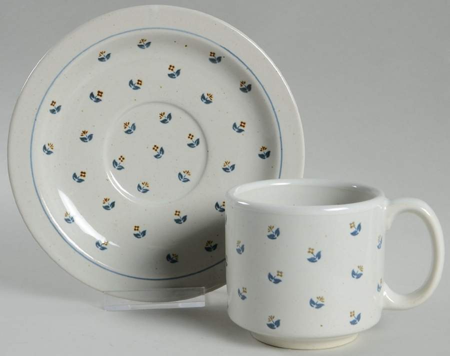 Petite Rose Flat Cup & Saucer Set by Otagiri-1